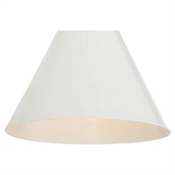 Isaiah Updated Traditional White Steel Shade 1 Light Mini Pendant|