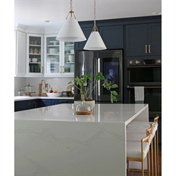 Isaiah Updated Traditional White Steel Shade 1 Light Mini Pendant|