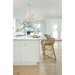 Liora Updated Traditional White Silk Shade Matte White Pendant|