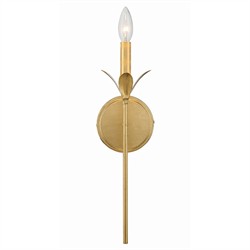 Liora Traditional White Silk Shade Antique Gold 1 Light Wallchiere Sconce|