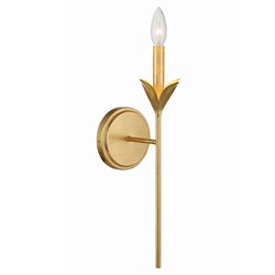 Liora Traditional White Silk Shade Antique Gold 1 Light Wallchiere Sconce|