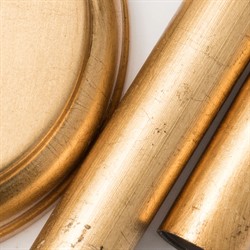 Liora Updated Traditional Antique Gold Leaf Steel 3 Light Semi Flush Mount|