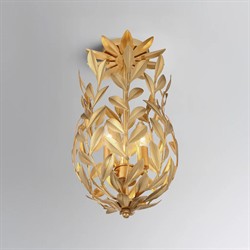 Liora Updated Traditional Antique Gold Leaf Steel 3 Light Semi Flush Mount|