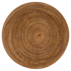 Alaia Coastal Beach Natural Wood Round End Table|
