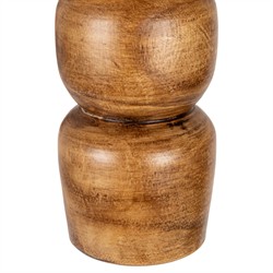 Alaia Coastal Beach Natural Wood Round End Table|