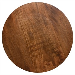 Lael Modern Classic Brown Mango Wood Round End Table|