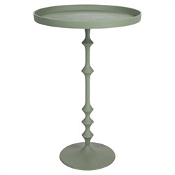 Seth Modern Classic Green Aluminum Round End Table|