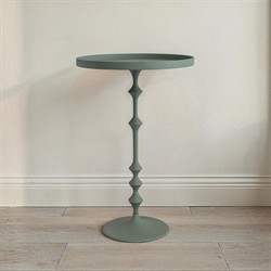 Seth Modern Classic Green Aluminum Round End Table|