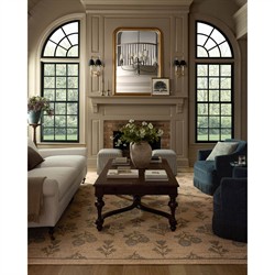 Rue Updated Traditional Beige Jute Floral Patterned Rug - 3'6"x5'6"|