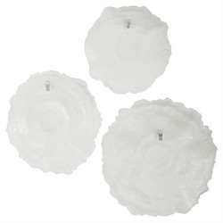Kaelin Coastal Beach White Coral Textured Wall Decor - Set of 3|