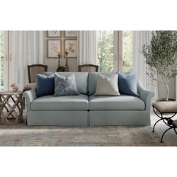 Thatcher Sky Blue Embroidered Throw Pillow - 22x22|