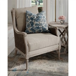 Reese Marine Blue Embroidered Throw Pillow - 22x22|