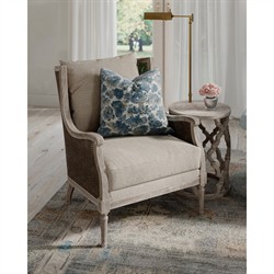 Reese Marine Blue Embroidered Throw Pillow - 22x22|