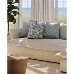 Reese Marine Blue Embroidered Throw Pillow - 22x22|