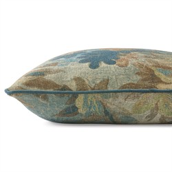 Valeria Verdant Tapestry Printed Velvet Throw Pillow - 22x22|