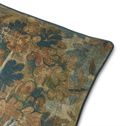 Valeria Verdant Tapestry Printed Velvet Throw Pillow - 22x22|