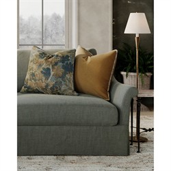 Valeria Verdant Tapestry Printed Velvet Throw Pillow - 22x22|