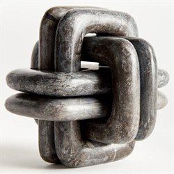 Amira Modern Classic Grey Marble Knot Decorative Sculpture|