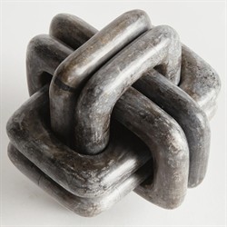 Amira Modern Classic Grey Marble Knot Decorative Sculpture|