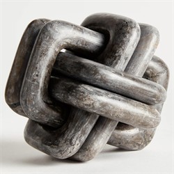 Amira Modern Classic Grey Marble Knot Decorative Sculpture|