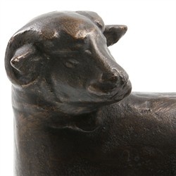 Sheep Updated Traditional White Marble Bronze Metal Bookends|