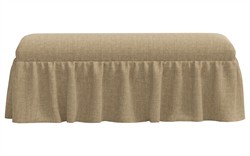 Wyndell Honeycomb Linen Skirted Bench|