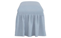 Wyndell Cambridge Blue Striped Cotton Skirted Bench|