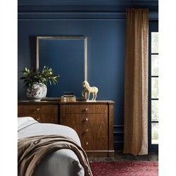 Alaine Modern Classic Brown Walnut Wood Double Dresser|