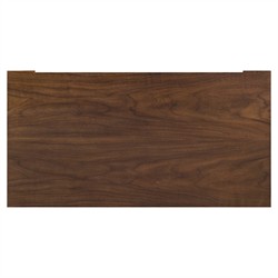Alaine Modern Classic Brown Walnut Wood Wide Nightstand|