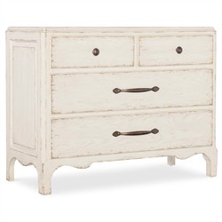 Asher French Country White Oak Wood Bachelor Chest|