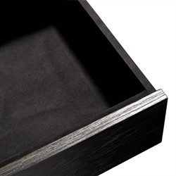 Edison Modern Classic Cream Vellum Black Oak Bar Cabinet|