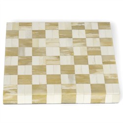 Bennett Updated Traditional Natural Bone White Checker Game Set|