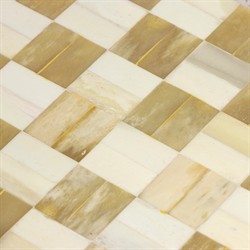 Bennett Updated Traditional Natural Bone White Checker Game Set|