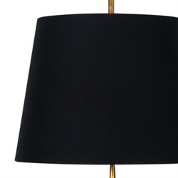 Clove Updated Traditional Black Linen Shade Pendant - Small|