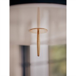 Clove Updated Traditional Black Linen Shade Pendant - Small|