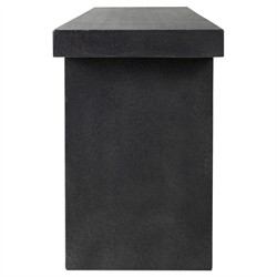 Huesca Modern Classic Grey Textured Concrete Rectangular Outdoor Console Table|