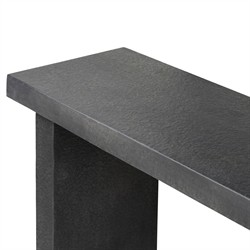 Huesca Modern Classic Grey Textured Concrete Rectangular Outdoor Console Table|