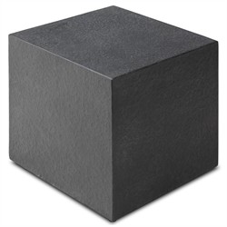 Huesca Modern Classic Grey Textured Concrete Rectangular Outdoor Block End Table|