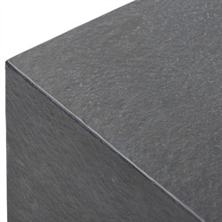 Huesca Modern Classic Grey Textured Concrete Rectangular Outdoor Block End Table|