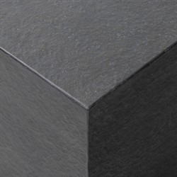 Huesca Modern Classic Grey Textured Concrete Rectangular Outdoor Block End Table|