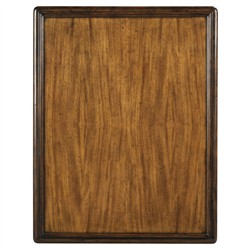 Linwood Updated Traditional Brown Wood Rectangular Side Table|