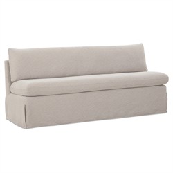 Lumiel Modern Classic Beige Slipcovered Dining Bench - 73"|