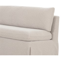 Lumiel Modern Classic Beige Slipcovered Dining Bench - 73"|