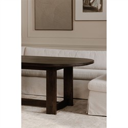 Lumiel Modern Classic Beige Slipcovered Dining Bench - 73"|
