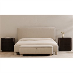 Sophie Modern Classic Light Grey Storage Bench|