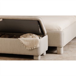 Sophie Modern Classic Light Grey Storage Bench|