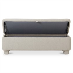 Sophie Modern Classic Light Grey Storage Bench|
