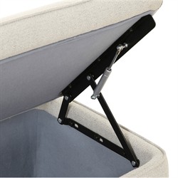 Sophie Modern Classic Light Grey Storage Bench|