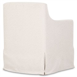 Elaine Modern Classic Beige Slipcovered Dining Arm Chair|