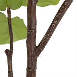 Elara Updated Traditional Green Faux Fiddle Leaf Potted Tree - 7'|